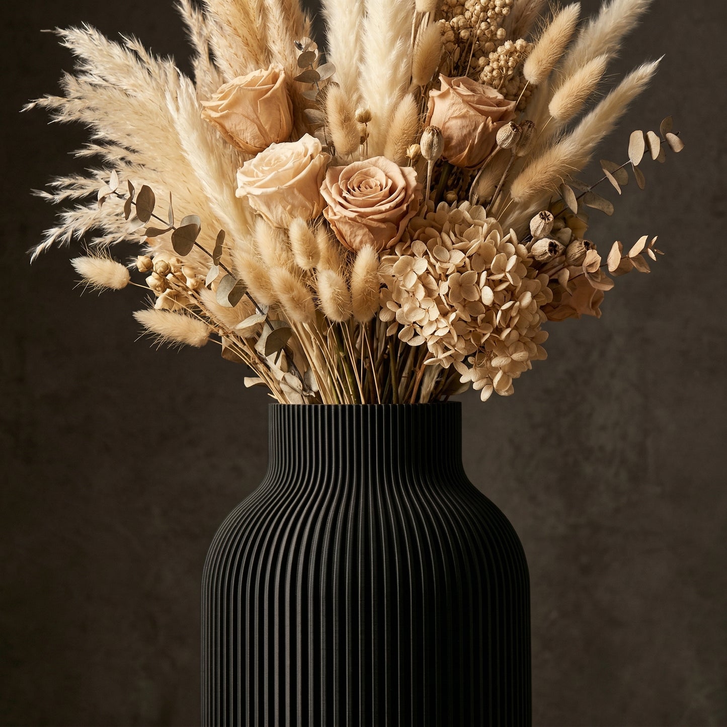 Japandi Vaas Droogbloemen 22 cm