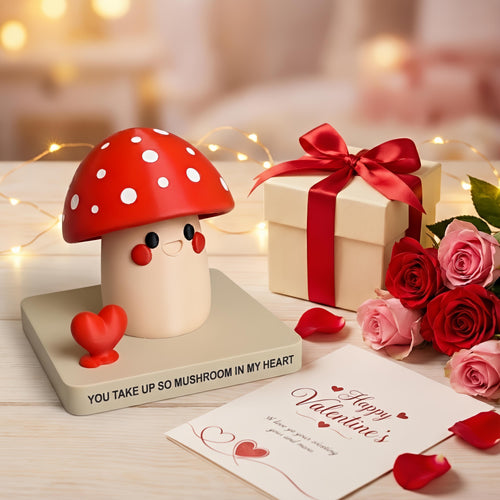 Valentinstag Geschenk Beste Freundin & Gift for Her – Pilz als Glücksbringer – Süße Frühlingsdeko und Fensterdeko