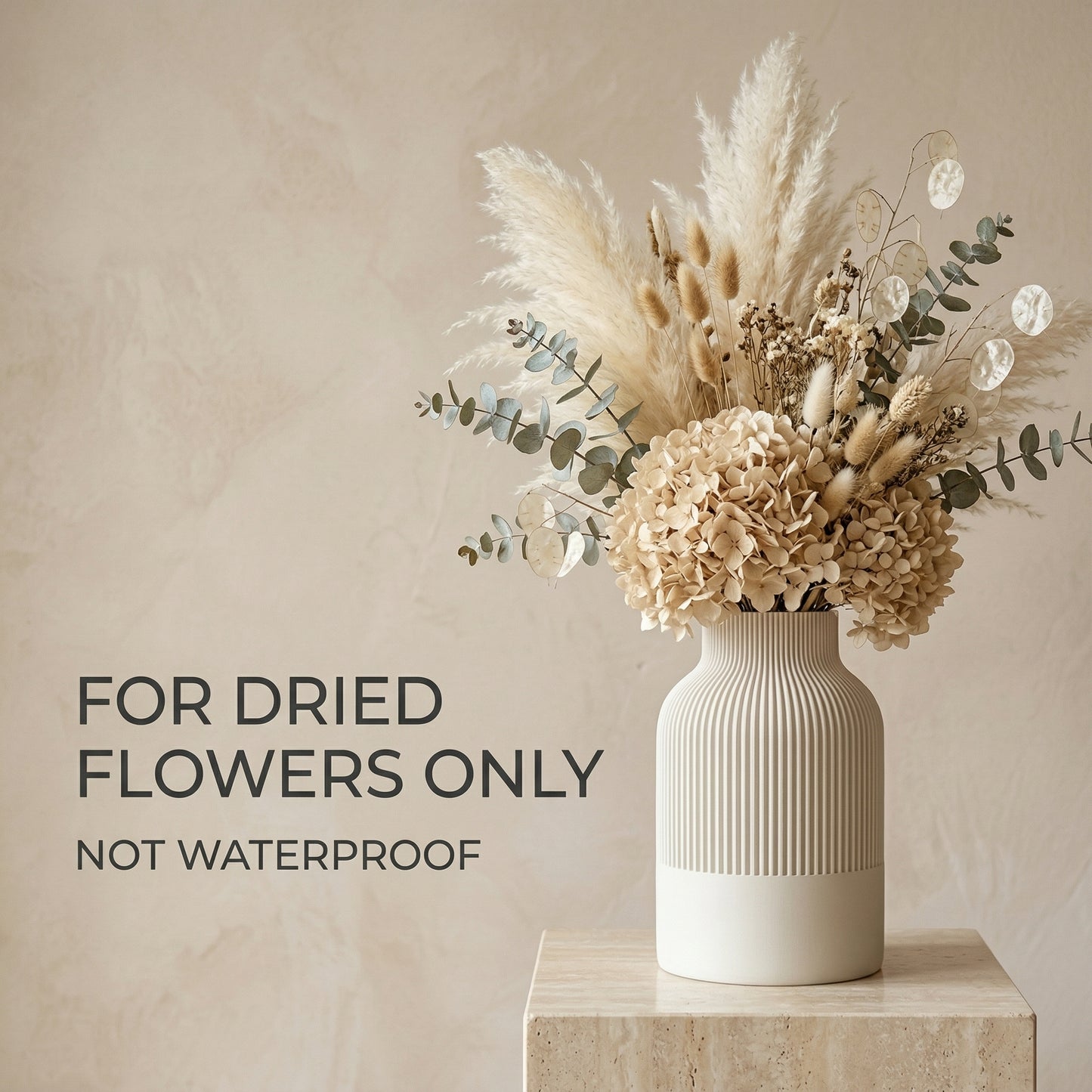 Japandi Vaas Droogbloemen 22 cm