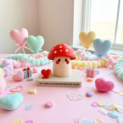 Cadeau voor Haar & Beste Vriendin - Paddenstoel Decoratie als Gelukscadeau - Valentijnscadeau Vrouw - Woondecoratie en Bureau Accessoires