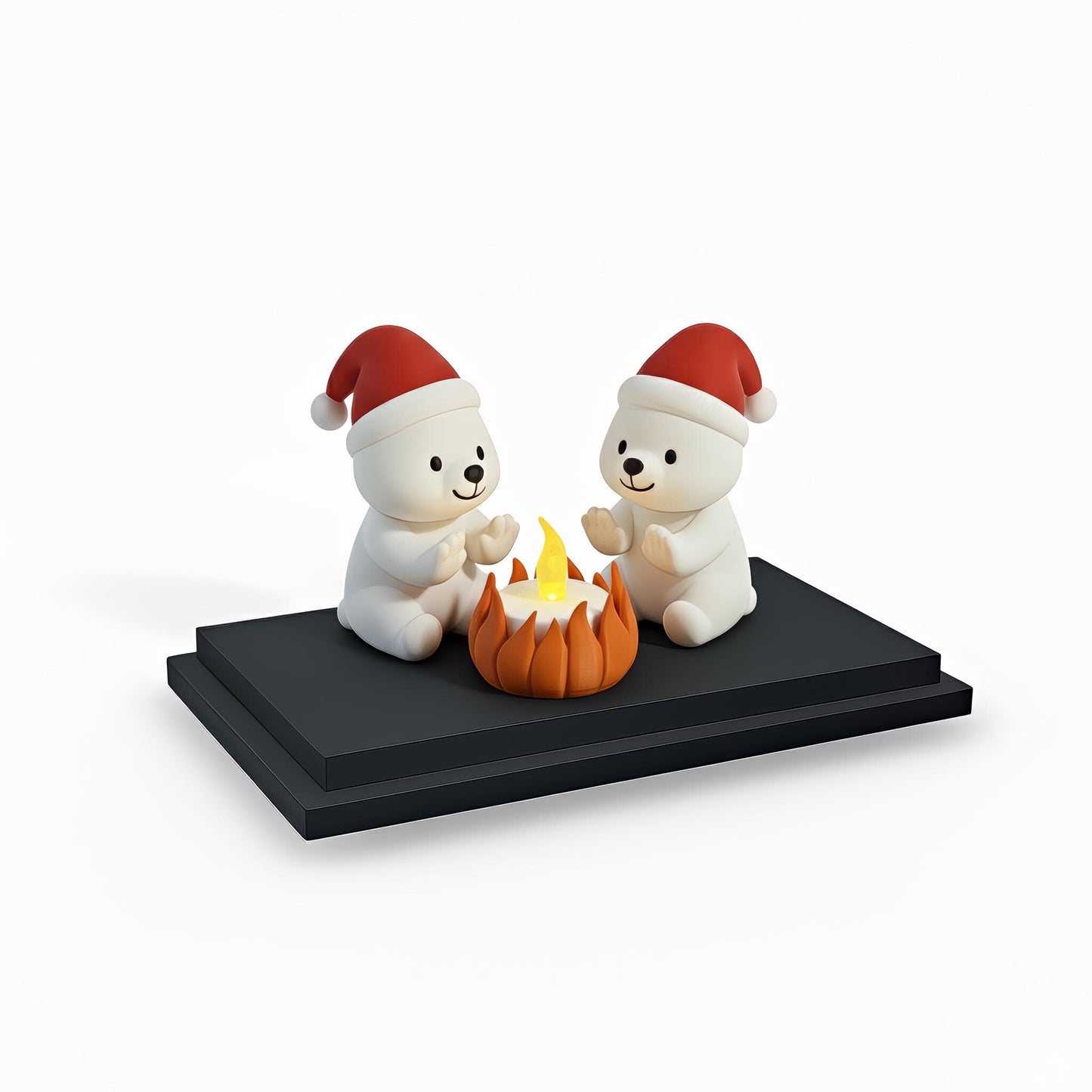 IJsbeer kerstdecoratie met LED – winter dierenfiguur – schattige kerst tafeldecoratie – mini kerstscène kerstdorp – origineel kerstcadeau