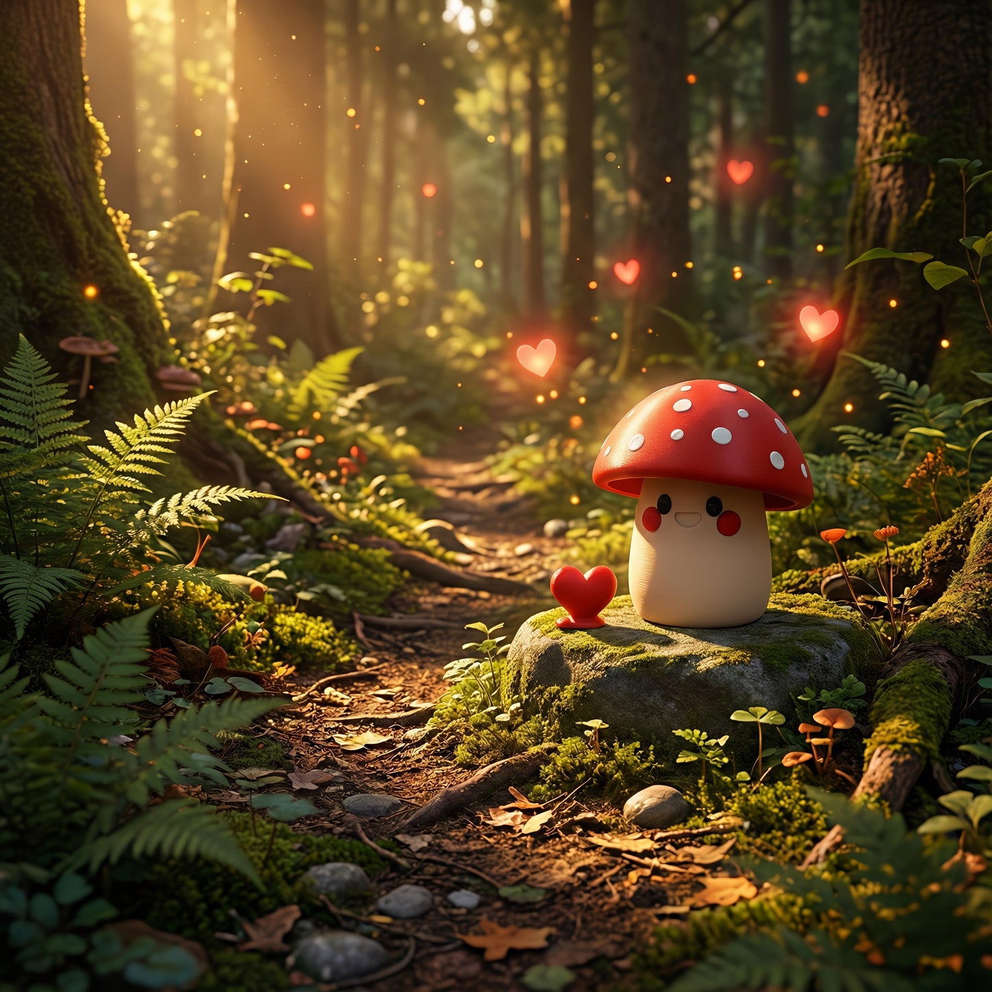 Cadeau voor Haar & Beste Vriendin - Paddenstoel Decoratie als Gelukscadeau - Valentijnscadeau Vrouw - Woondecoratie en Bureau Accessoires