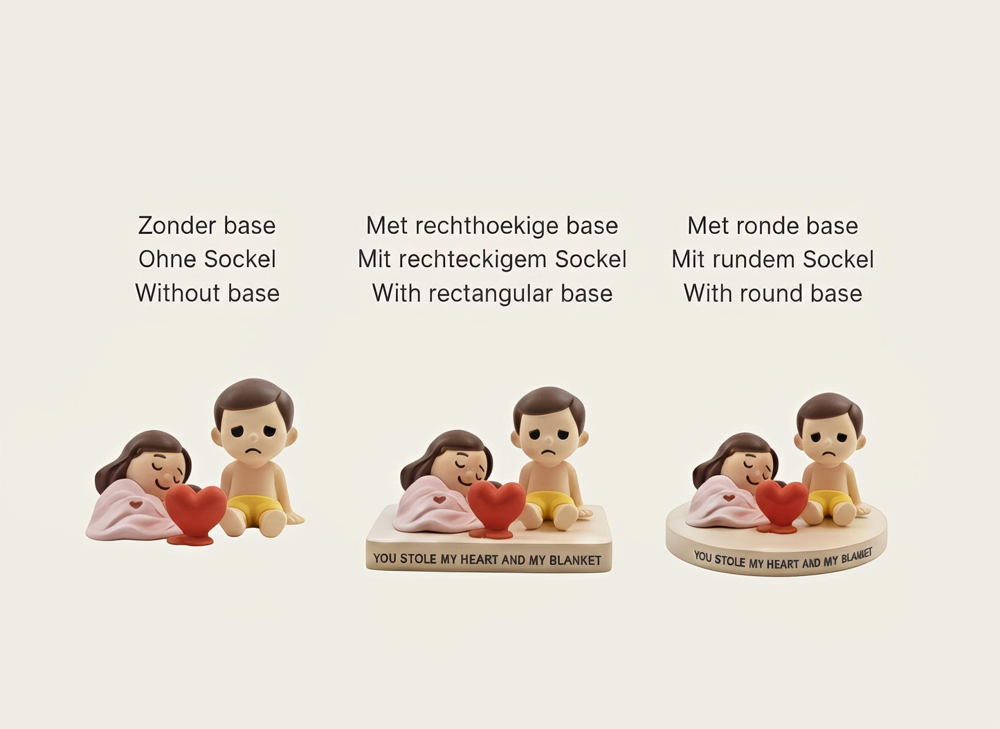 Süße Paar Figur im Bett – Lustiges Geschenk für Paare zum Zusammen Schlafen