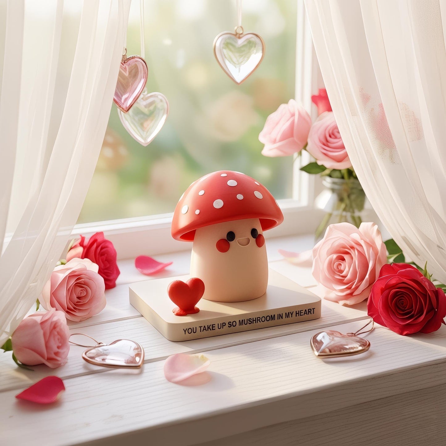 Cadeau voor Haar & Beste Vriendin - Paddenstoel Decoratie als Gelukscadeau - Valentijnscadeau Vrouw - Woondecoratie en Bureau Accessoires