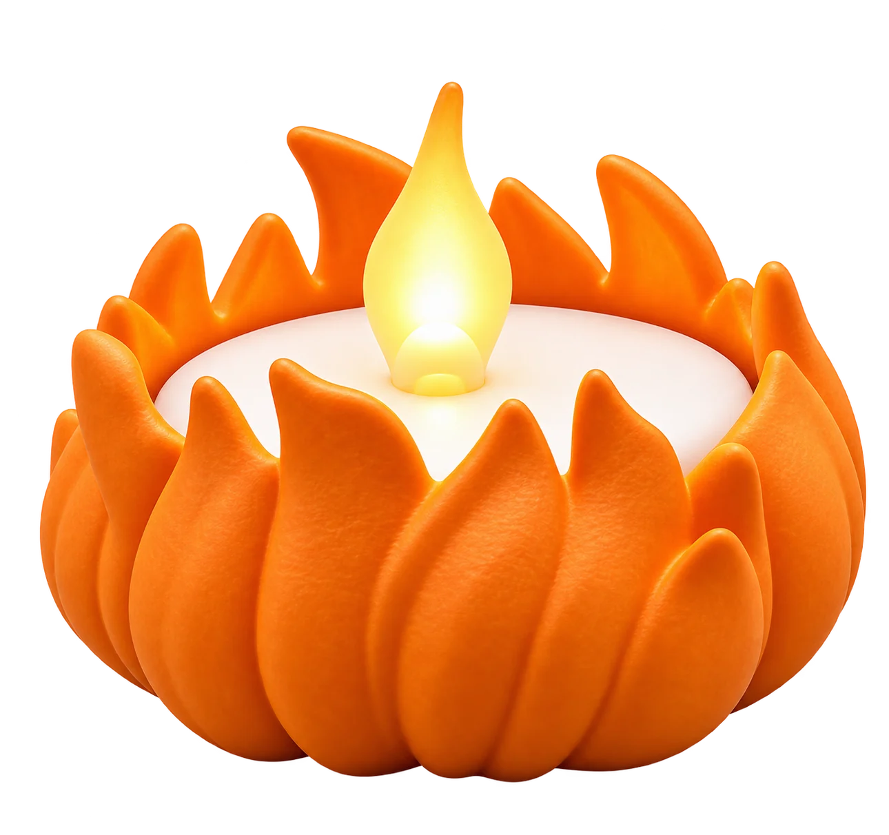 Detail des beleuchteten Halloween Lagerfeuers